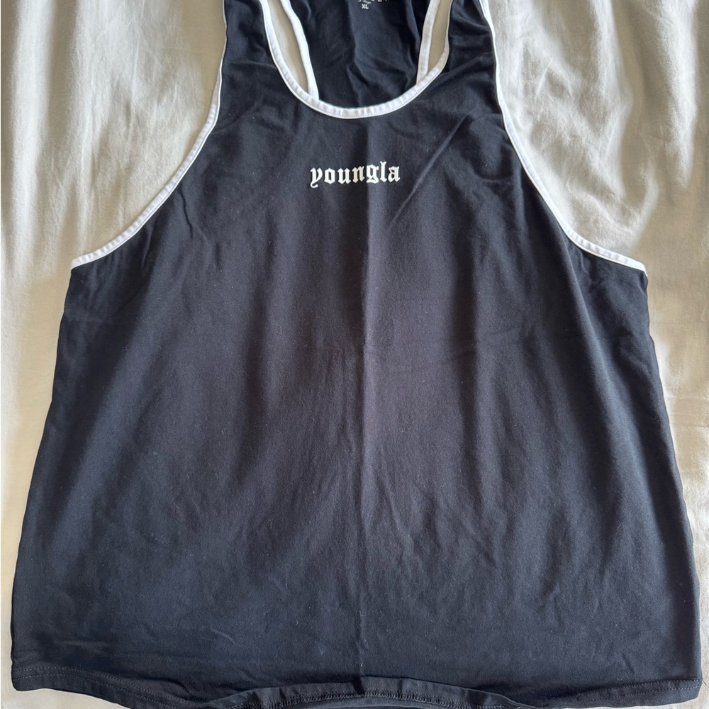 Never Worn- YoungLA Men’s Black Tank Top